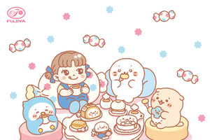 「不二家」ペコちゃん×しろたんのコラボ☆限定グッズが盛りだくさん！アクリルチャームに限定パケミルキー缶、「ミルキー×しろたん」グッズも展開 画像