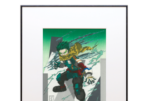 デク・爆豪・轟が浮世絵に！ 「ヒロアカ」京都の老舗工房とのコラボ浮世絵木版画が登場！ 最終決戦をイメージしたビジュアルが震えるほどカッコいい 画像