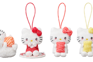 ハローキティ×スシローの初コラボ！ すしネタをだっこしたキティが可愛すぎる♪ 平成を感じられるグッズも【7月29日～】 画像