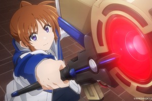 夏アニメ「なのはEXGV」EXCEEDSの駆除隊員として活動を始めたシイナは、橋から飛び降りようとする少女を見つけて助けに入ったのだが…第3話先行カット 画像