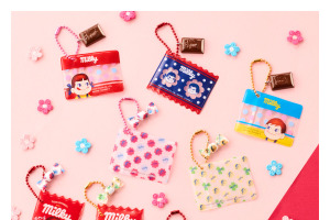 「不二家」ペコちゃんとポコちゃんのお菓子がチャーム＆ミニポーチに♪可愛さ満点の食玩が登場 画像