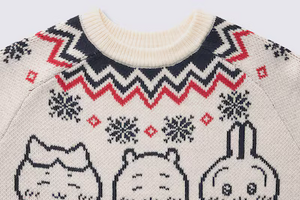 「ちいかわ」モモンガ＆あのこがふわふわ♪ ハチワレたちは冬支度～☆ノルディックセーターなどあったかアパレルがGUに集合 画像