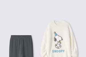 「GU×PEANUTS」スヌーピーたちと冬のおうち時間を満喫♪ あったかルームウェアコレクションが新登場 画像