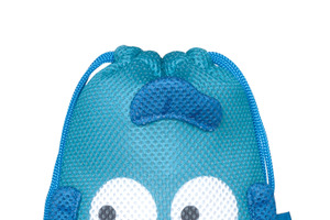 「はぴだんぶい」ポチャッコの耳がぴょこん♪ ハンギョドンたちのメッシュ巾着、カプセルトイで登場！ 画像