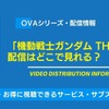 OVA「機動戦士ガンダム THE ORIGIN 」の配信はどこで見れる？無料視聴できるか、AmazonプライムやNetflixなど徹底調査！・画像